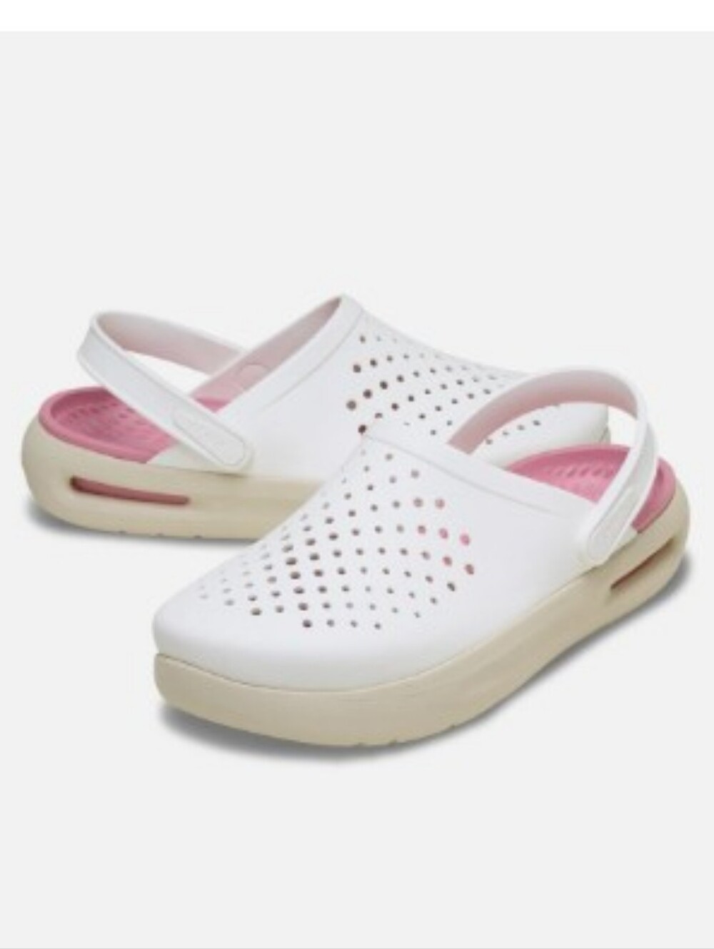 New Crocs Inmotion Clog White And Guave 209964-100 Men Shoes